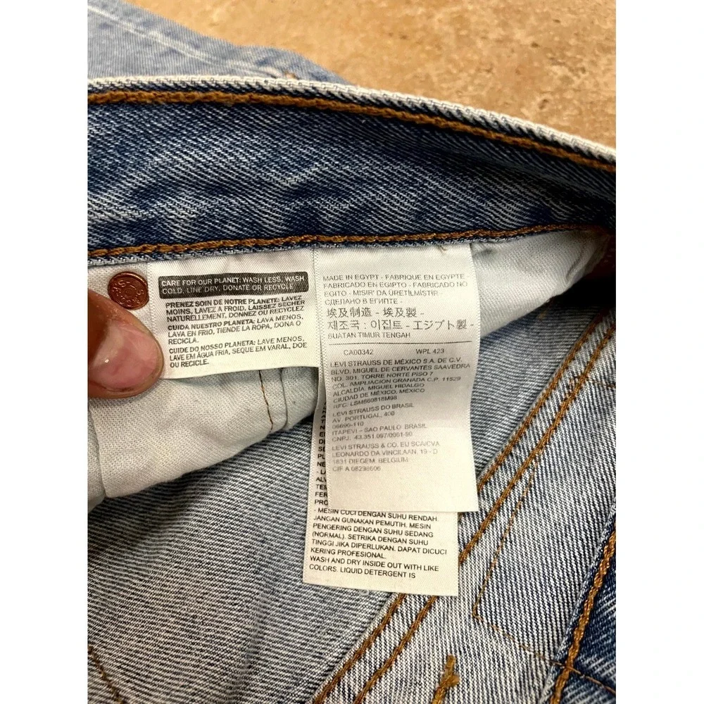 Levi's 501 Straight Jeans Men 38x32 Blue‎ Denim Stonewash Cotton Original Fit